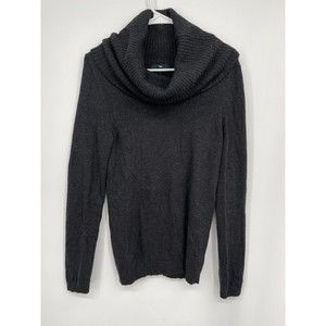 Gap Medium Cowl Neck‎ Sweater Womens Charcoal Gray Excellent Wool Blend Knit